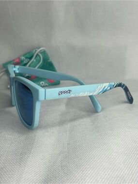 goodr National Parks Sunglasses Glacier Mountain No Slip/Bounce Running Sky Blue